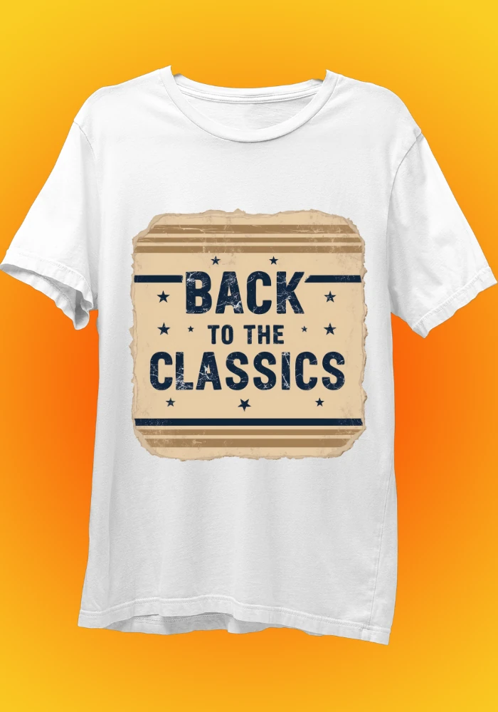 Back to The Classics white t-shirt
