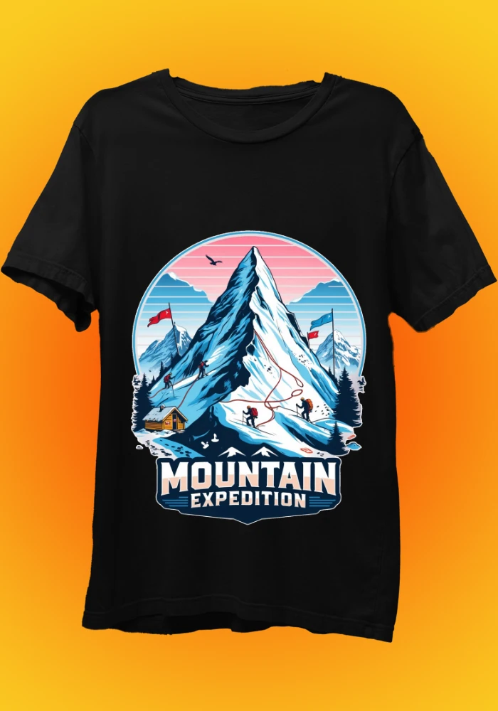 Mountain Expedition Black tshirt