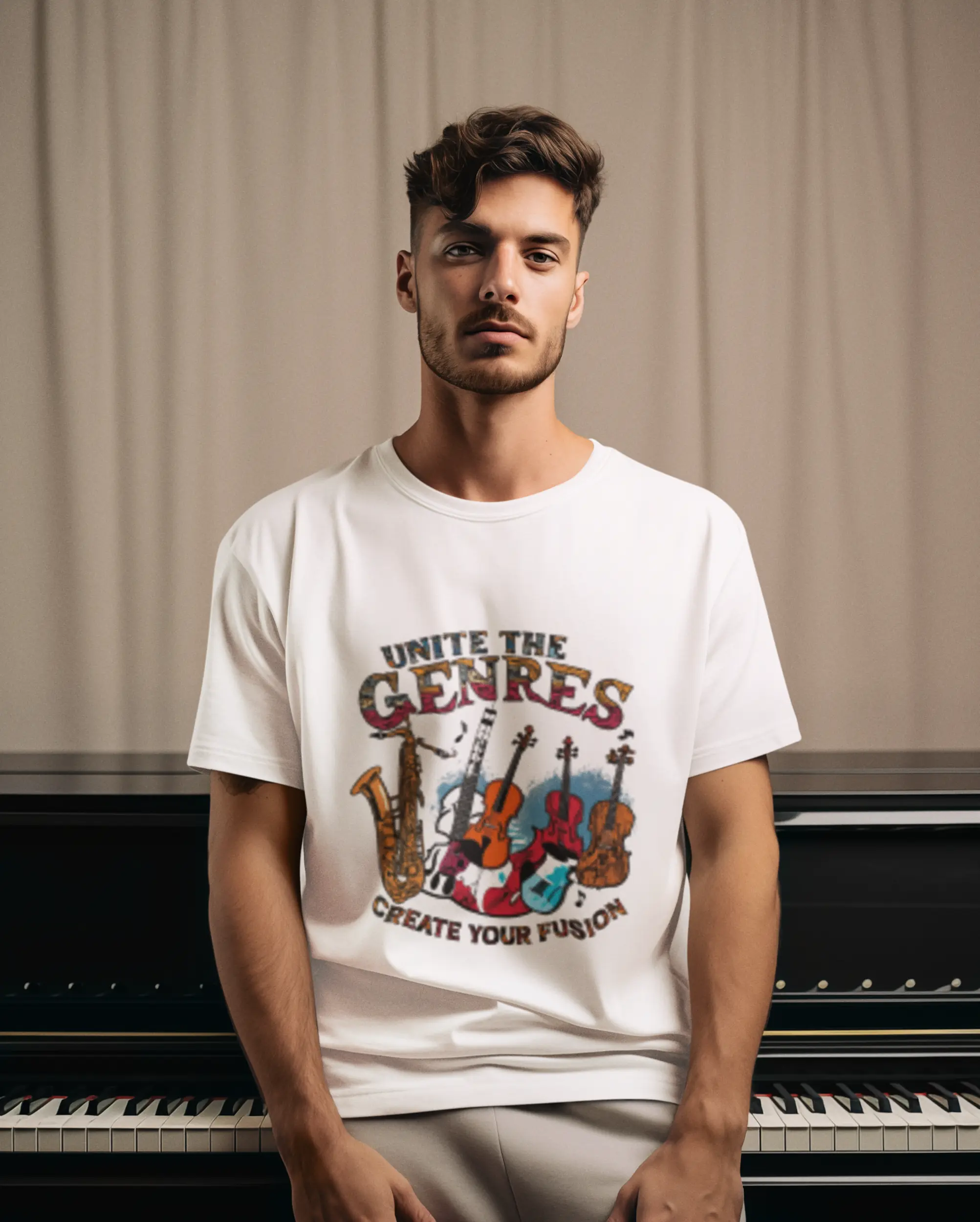 round-neck-t-shirt-mockup-of-an-man-posing-near-a-piano