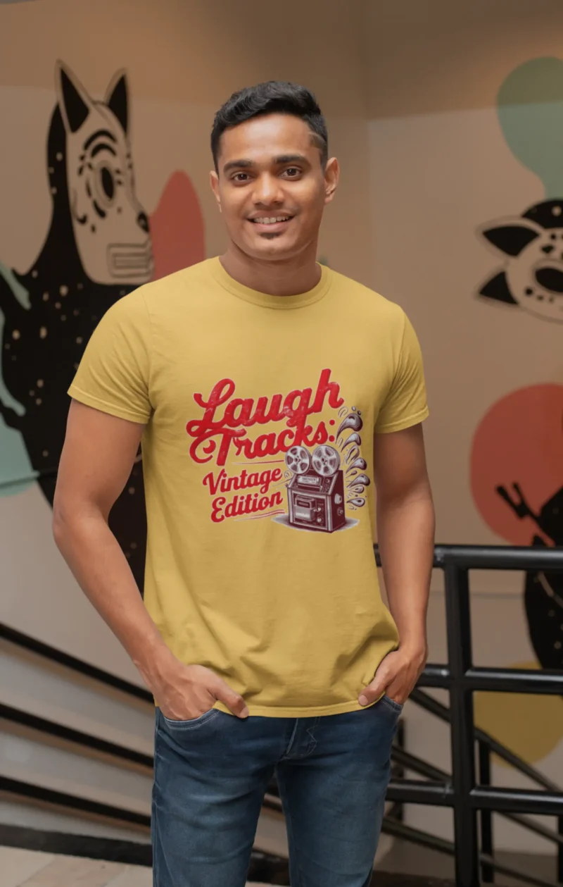 t-shirt-mockup-of-a-man-standing-by-a-wall-with-paintings