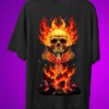 Fire Skull Phoenix Tshirt Back