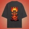 Fireskull Oversized Black T-Shirt