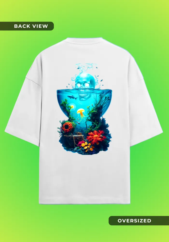 Drowned Mind Oversized White t-shirt